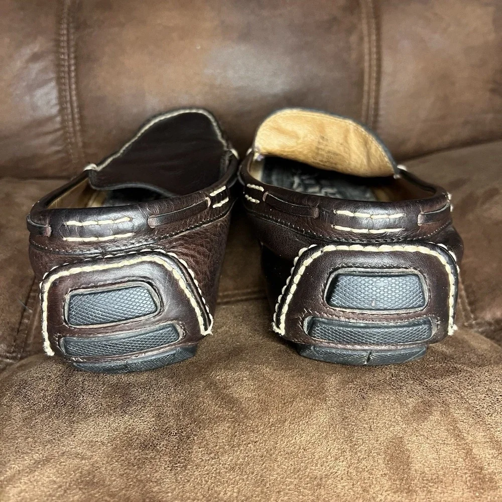 Frye Shoes Venetian Men 10.5 Brown Leather Driving Loafer Slip On Casual Office